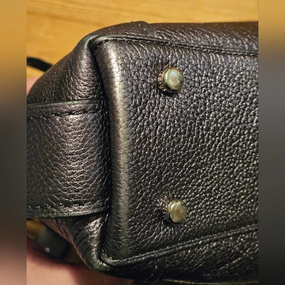 Coach Pebbled Leather Shoulder Bag – Grey Three Pocket - Picture 11 of 13